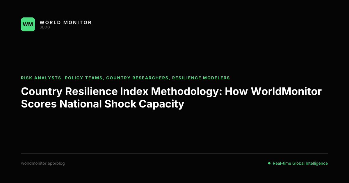 Country Resilience Index Methodology